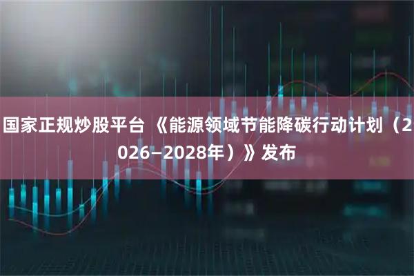 国家正规炒股平台 《能源领域节能降碳行动计划（2026—2028年）》发布